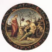 Giovanni Sodoma Sacred and Profane Love with Anteros,Eros and Two Other Cupids (mk05) oil